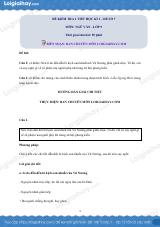 Đề kiểm tra 1 tiết Văn 9 - Đề số 7